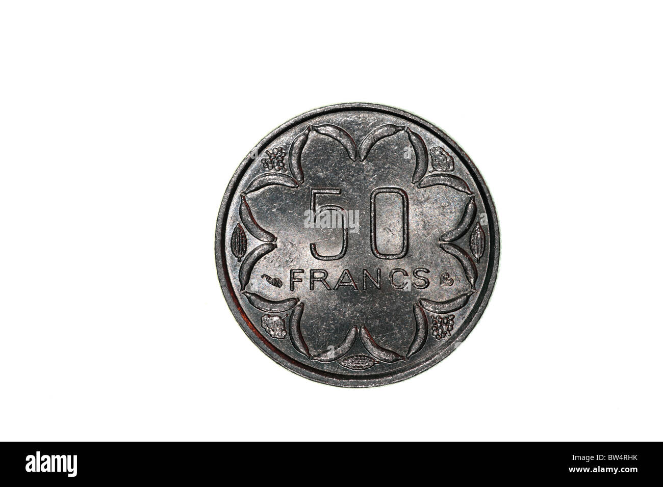 50 Central African Franc Coin Foto Stock