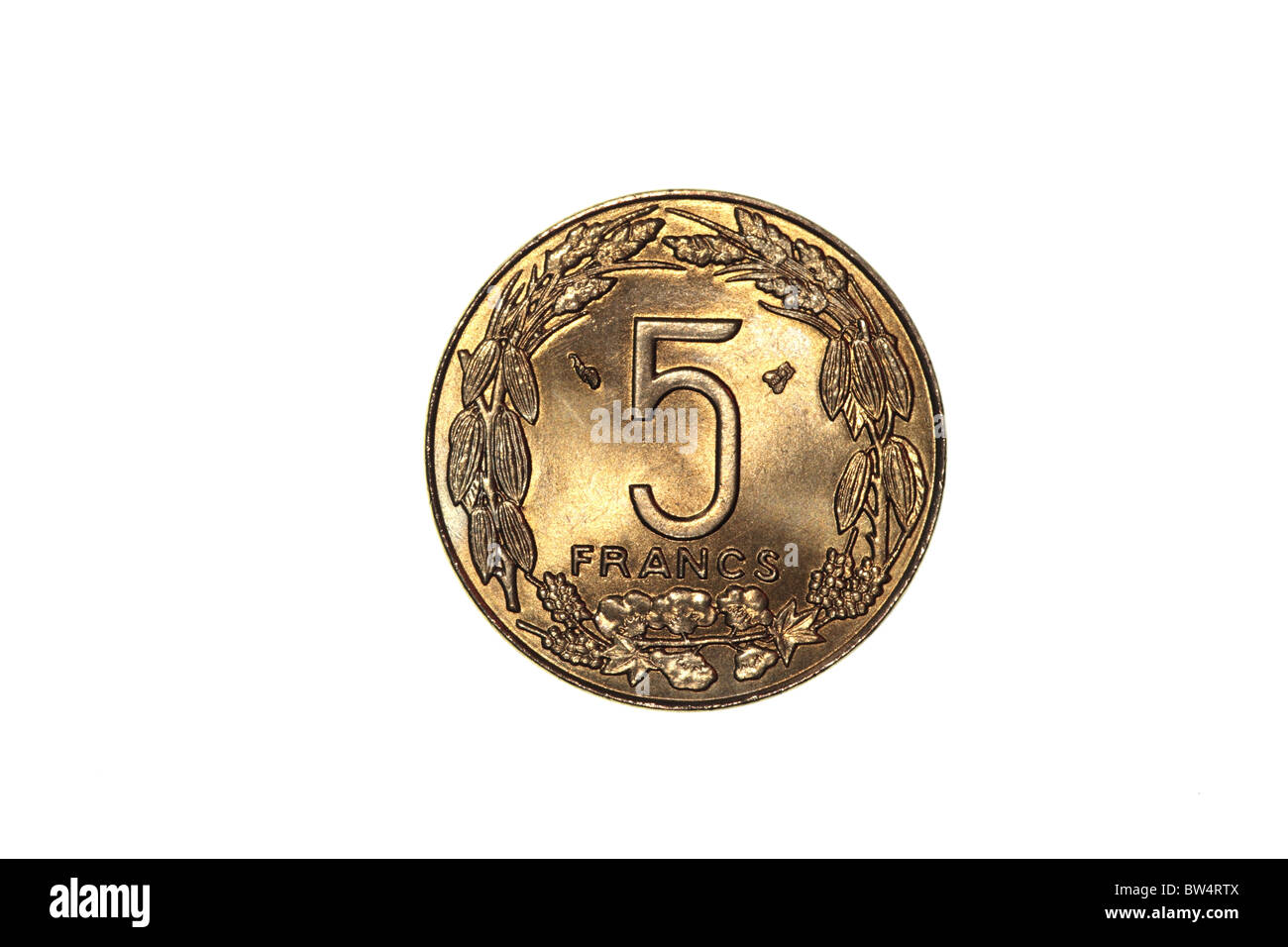 Stati dell'Africa Centrale 5 franco moneta Foto Stock