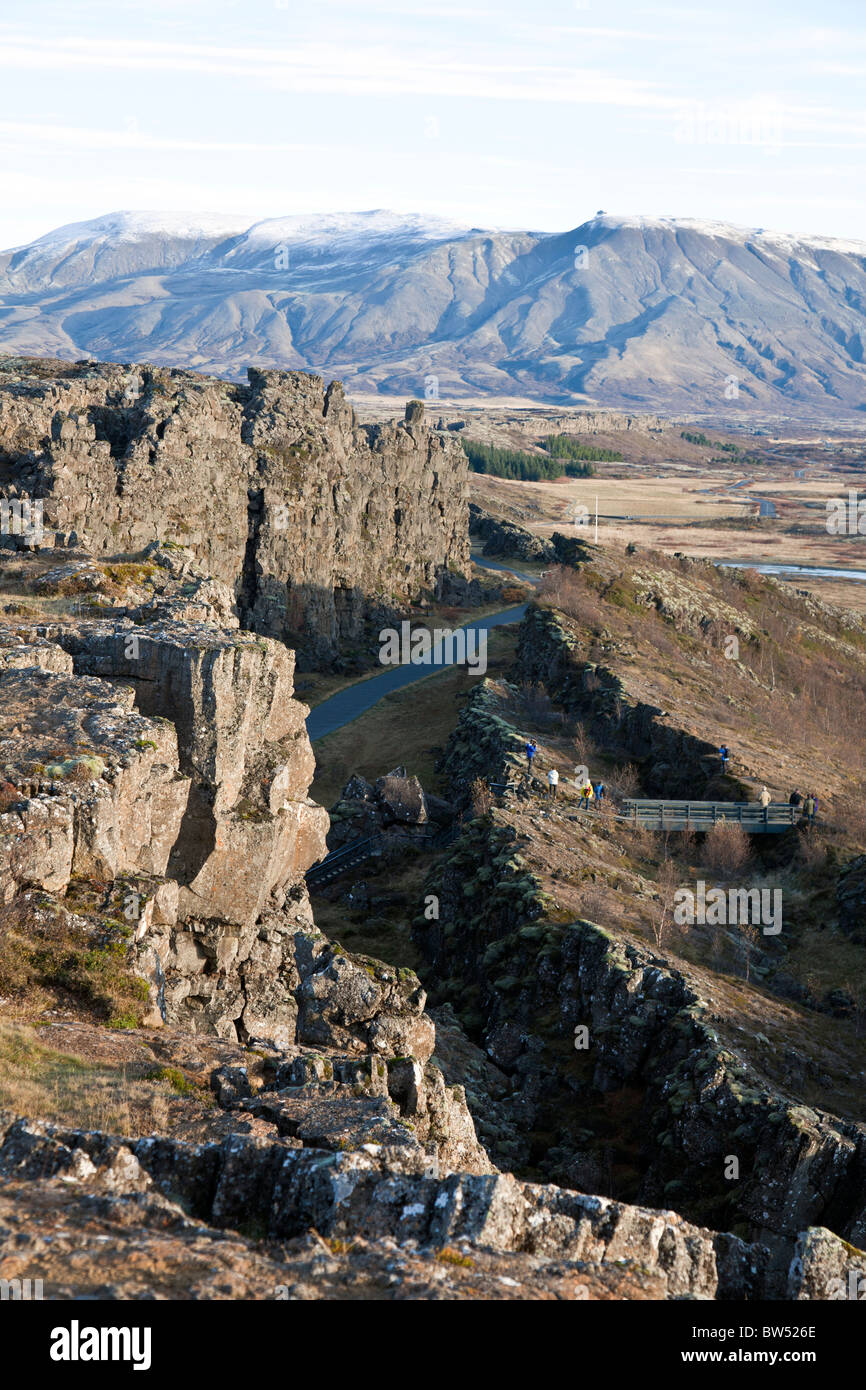 Dorsale medio atlantica Thingvellir National Park, Islanda Foto stock -  Alamy