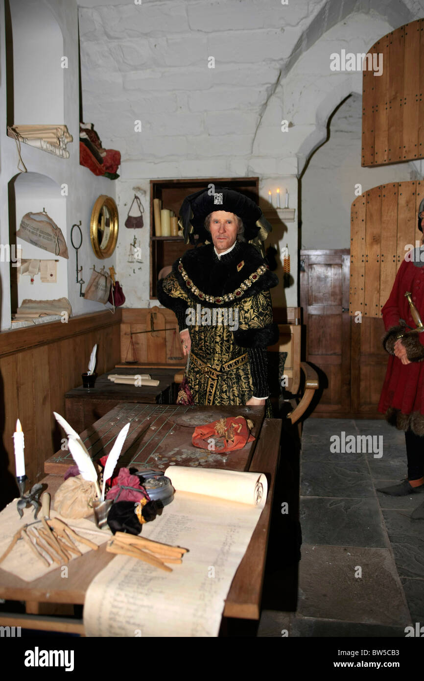 Cera-opere di un medievale esattore delle tasse Foto Stock