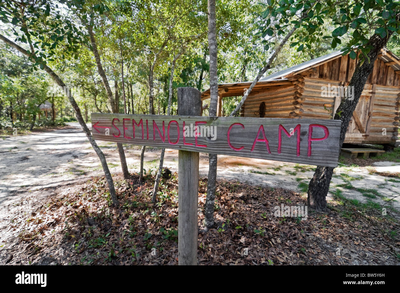 Fiume d'Argento Stato Parco Ocala Florida Cracker Village Foto Stock