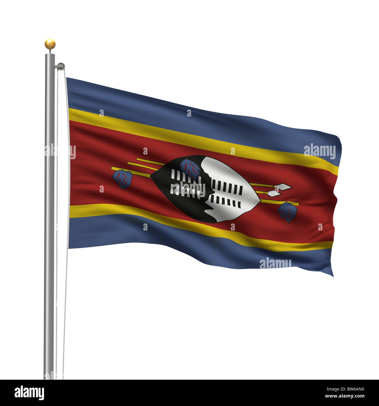 Bandiera dello Swaziland Foto Stock
