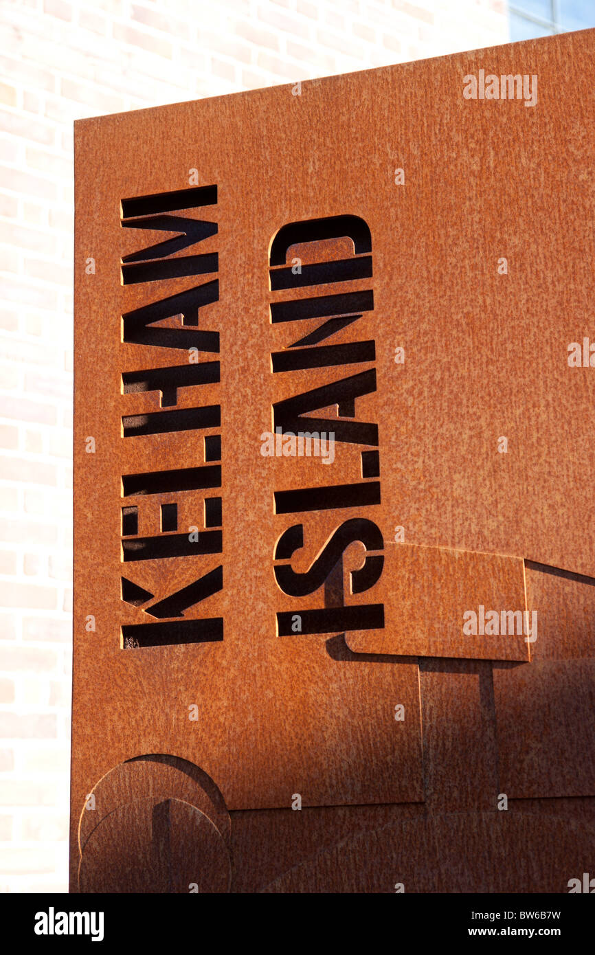 Kelham Island segno, Sheffield Foto Stock