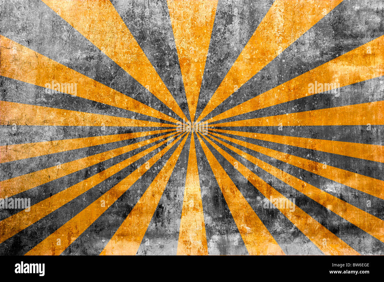 Sfondo costituito con un vecchio muro e raggi di luce creato in PS Foto Stock