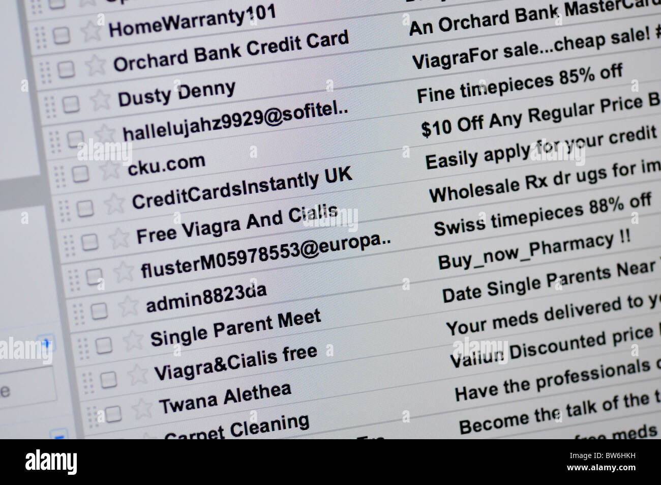 Email di spam Foto Stock
