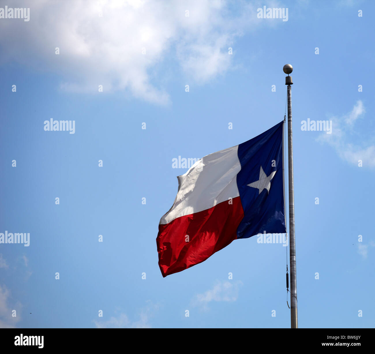 Lone Star flag di stato del Texas Foto Stock