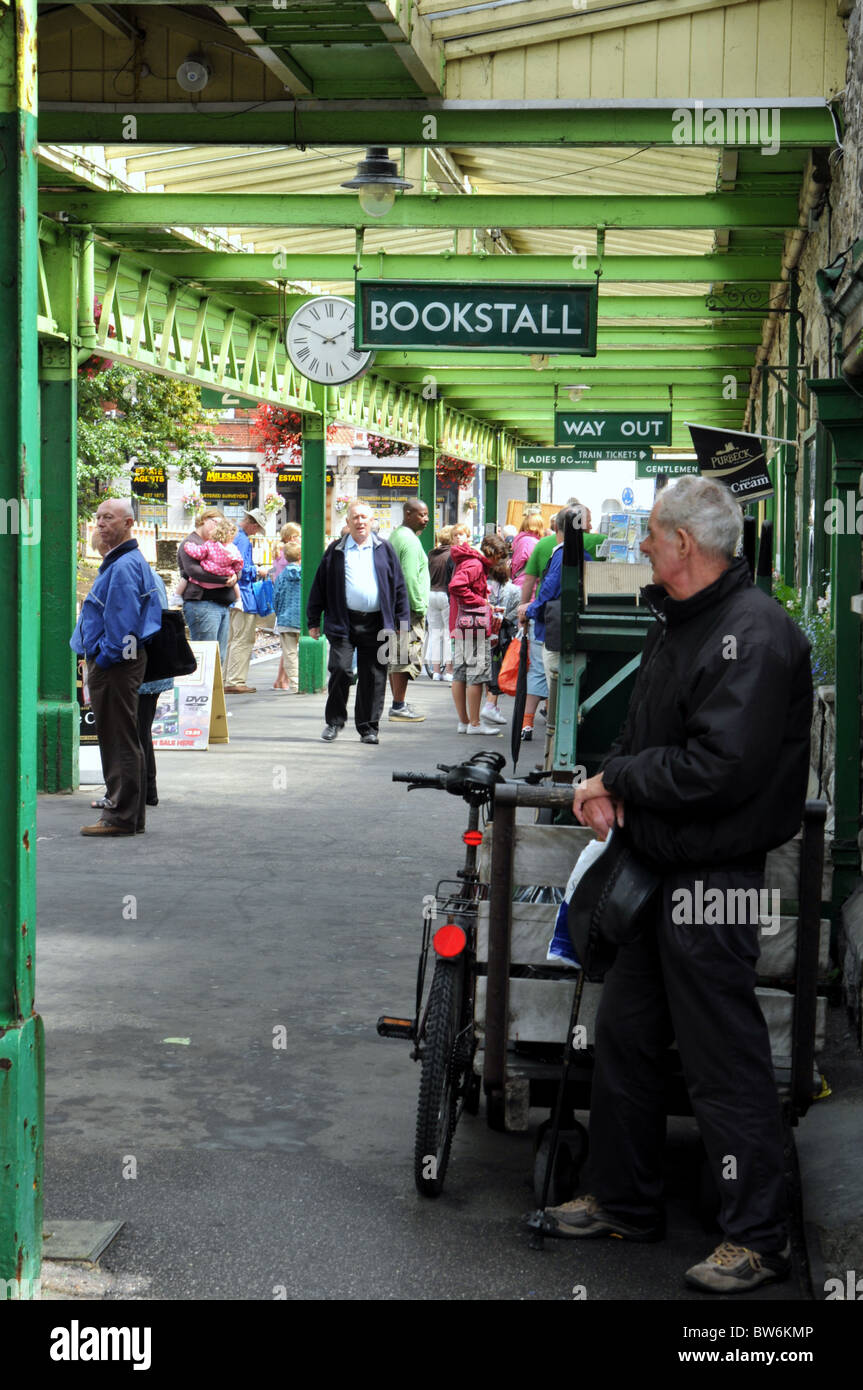 Vista sulla stazione di Swanage Foto Stock