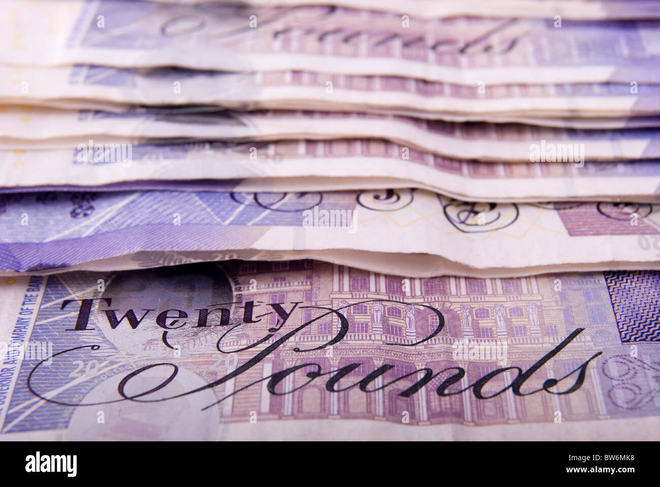 Venti Pound note Foto Stock