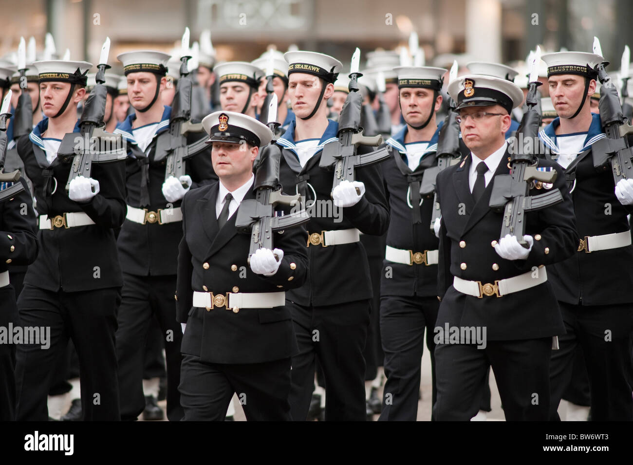 La Royal Navy marciando al Signore sindaci mostrano, London, 2010 Foto Stock