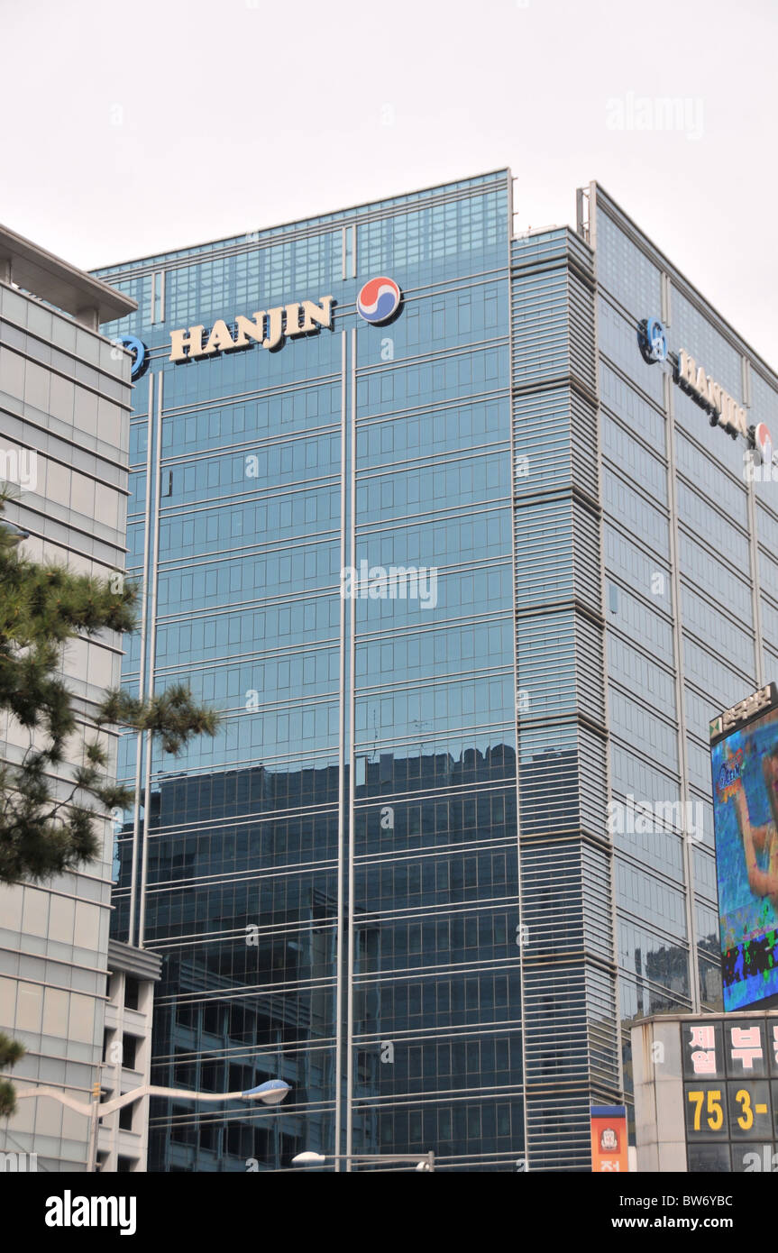 Gruppo Hanjin headquarters building Seoul, Corea del Sud Foto Stock