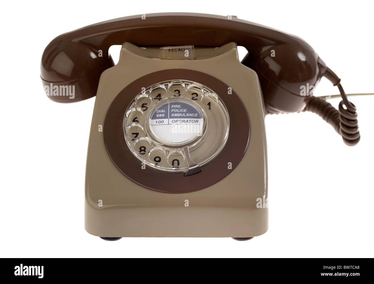 Vecchio vintage gpo retrò 746 British Telecom manopola phone dagli anni settanta Regno Unito Regno Unito Foto Stock