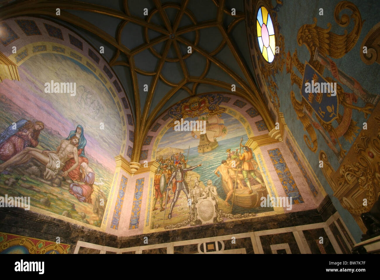 Tomba di Francisco Pizarro, Basilica Cattedrale di Lima, Plaza Mayor, Lima, Perù. Foto Stock