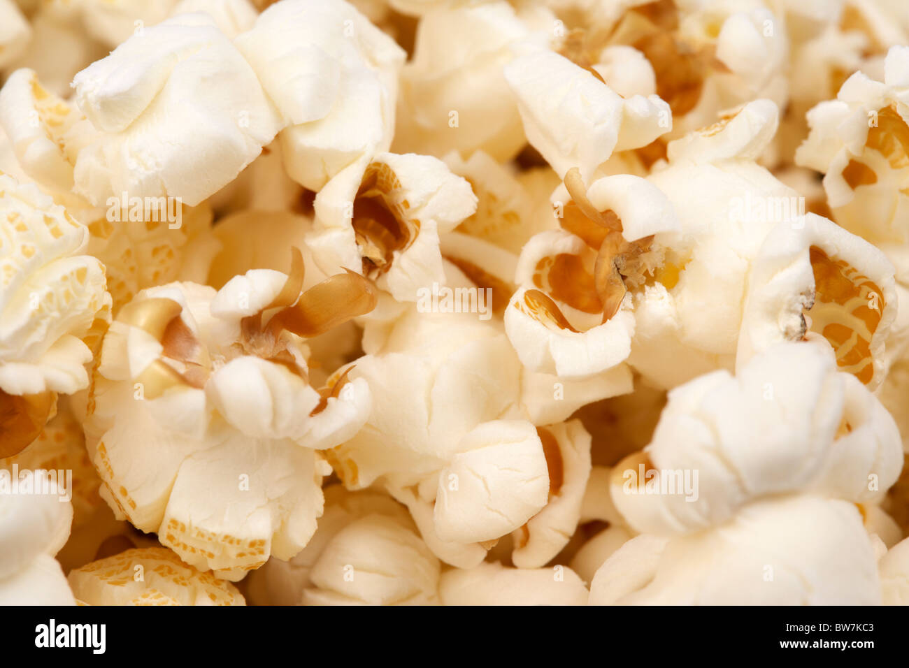 Close up schioccato i pop-corn cotti Foto Stock