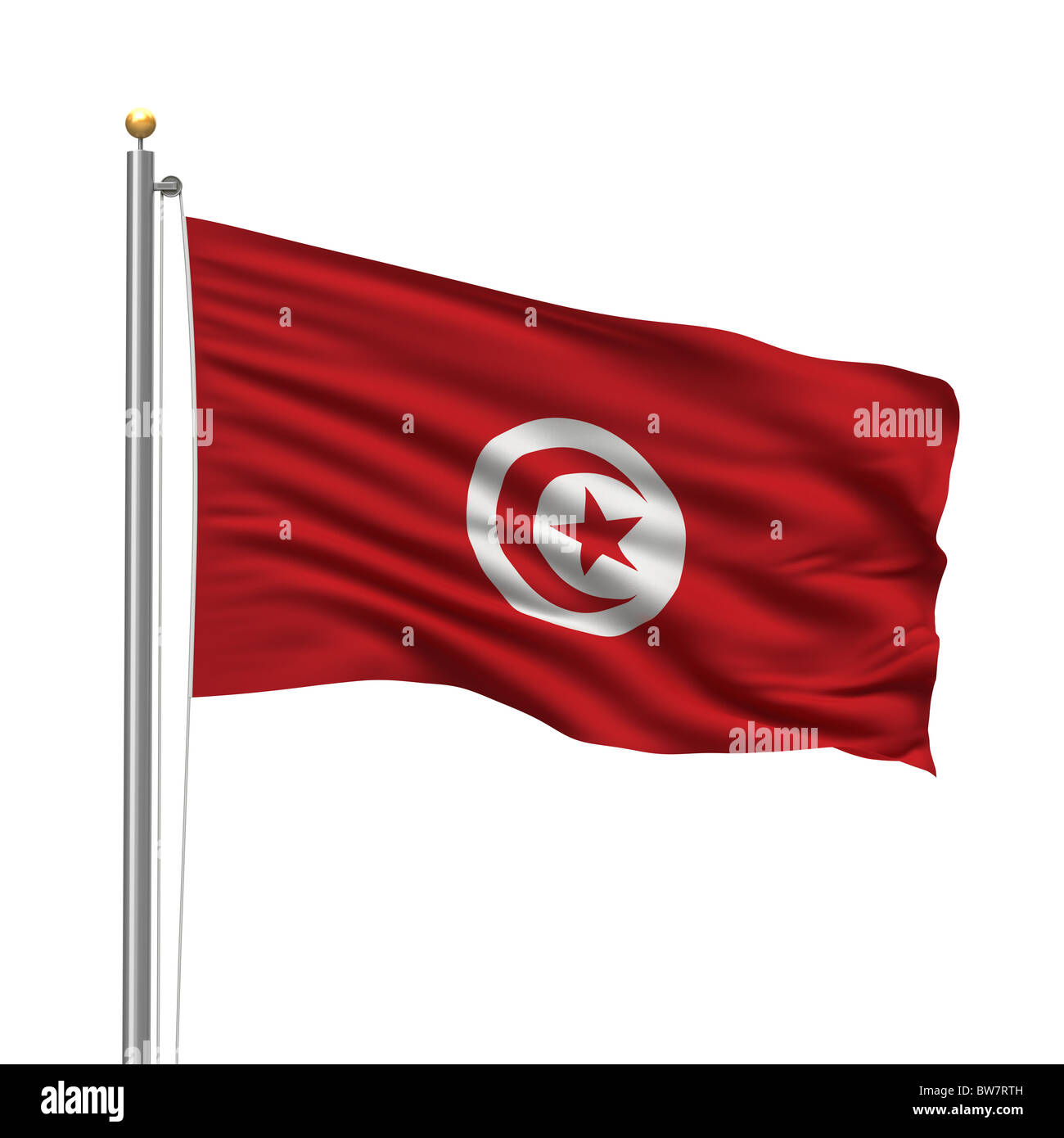 Bandiera della Tunisia Foto Stock