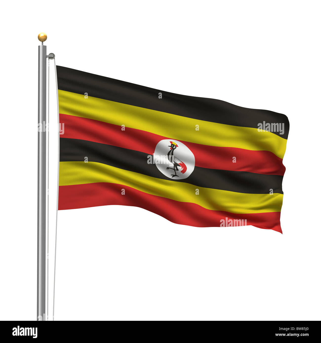 Bandiera dell'Uganda Foto Stock