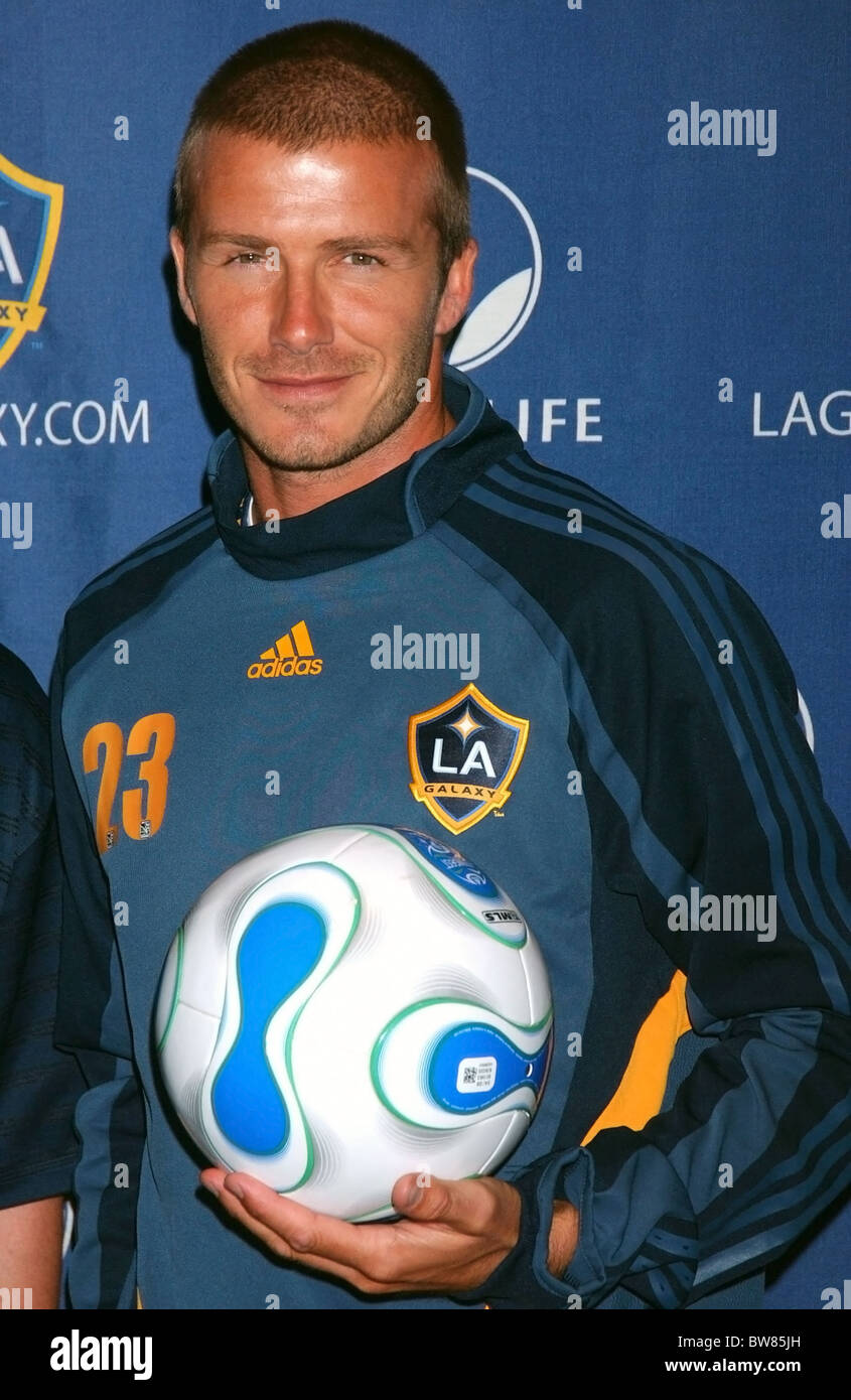 Los Angeles Galaxy di David Beckham a New York Red Bulls Conferenza Stampa Foto Stock