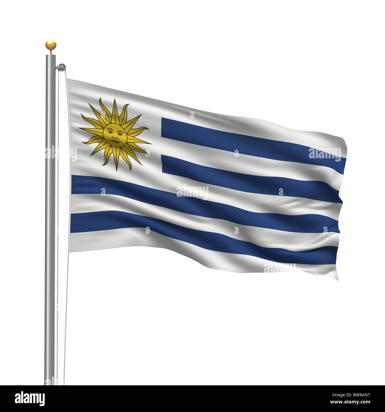 Bandiera dell'Uruguay Foto Stock