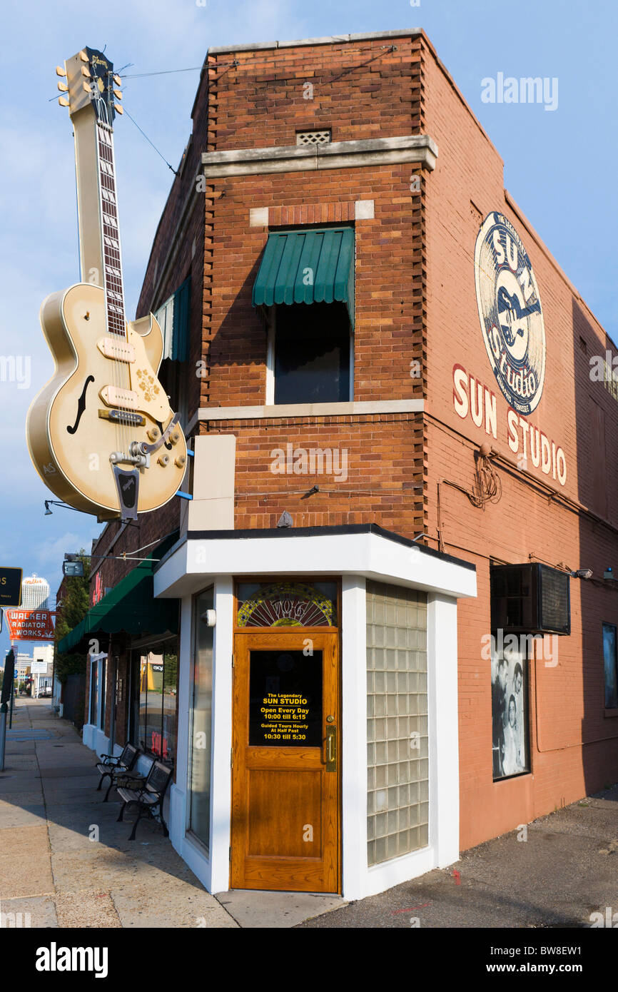 La storica Sun Studio sull Unione europea Avenue, Memphis, Tennessee, Stati Uniti d'America Foto Stock