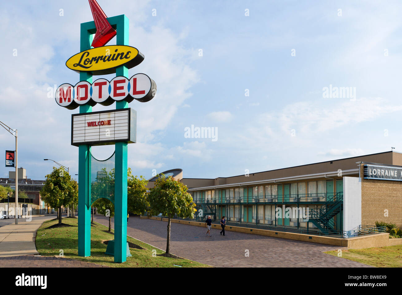 Il Lorraine Motel, il sito di Martin Luther King Jr assassinio, National Civil Rights Museum, Memphis, Tennesse, STATI UNITI D'AMERICA Foto Stock