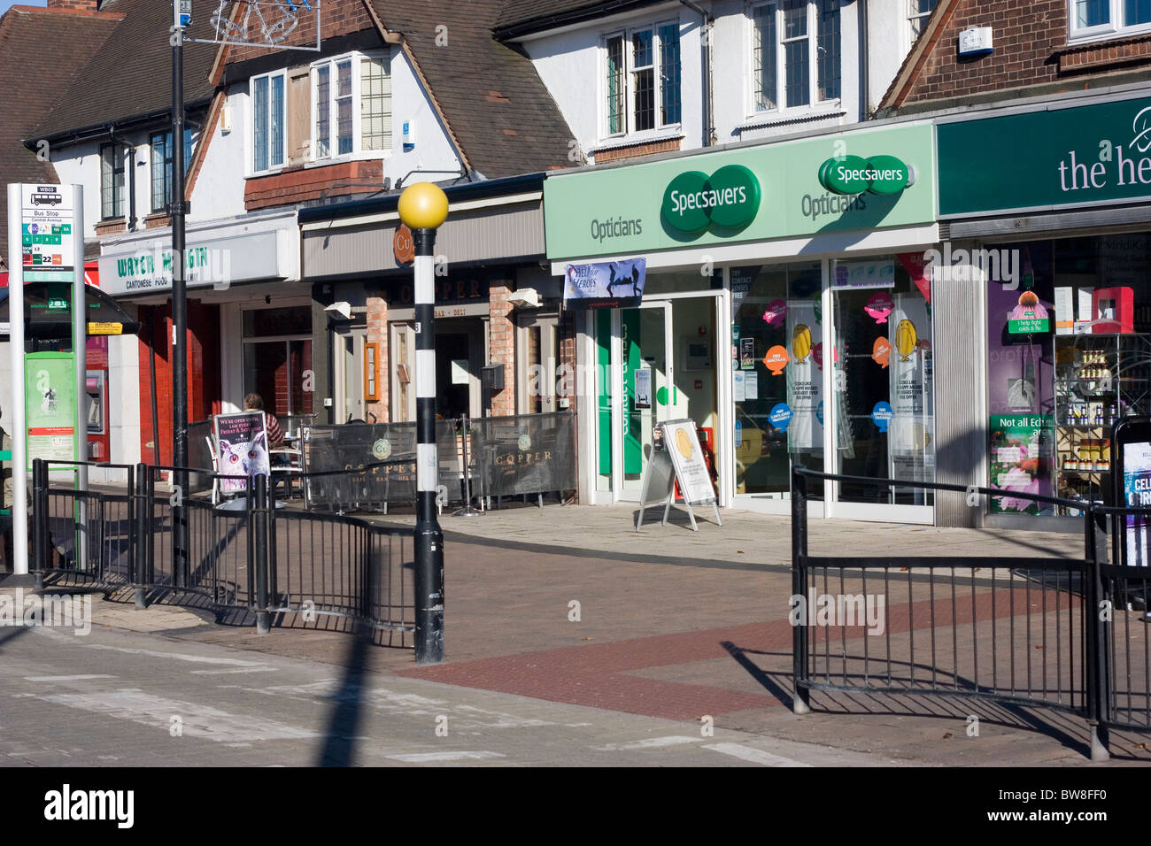 High Street negozi in West Bridgford, Nottingham Foto Stock