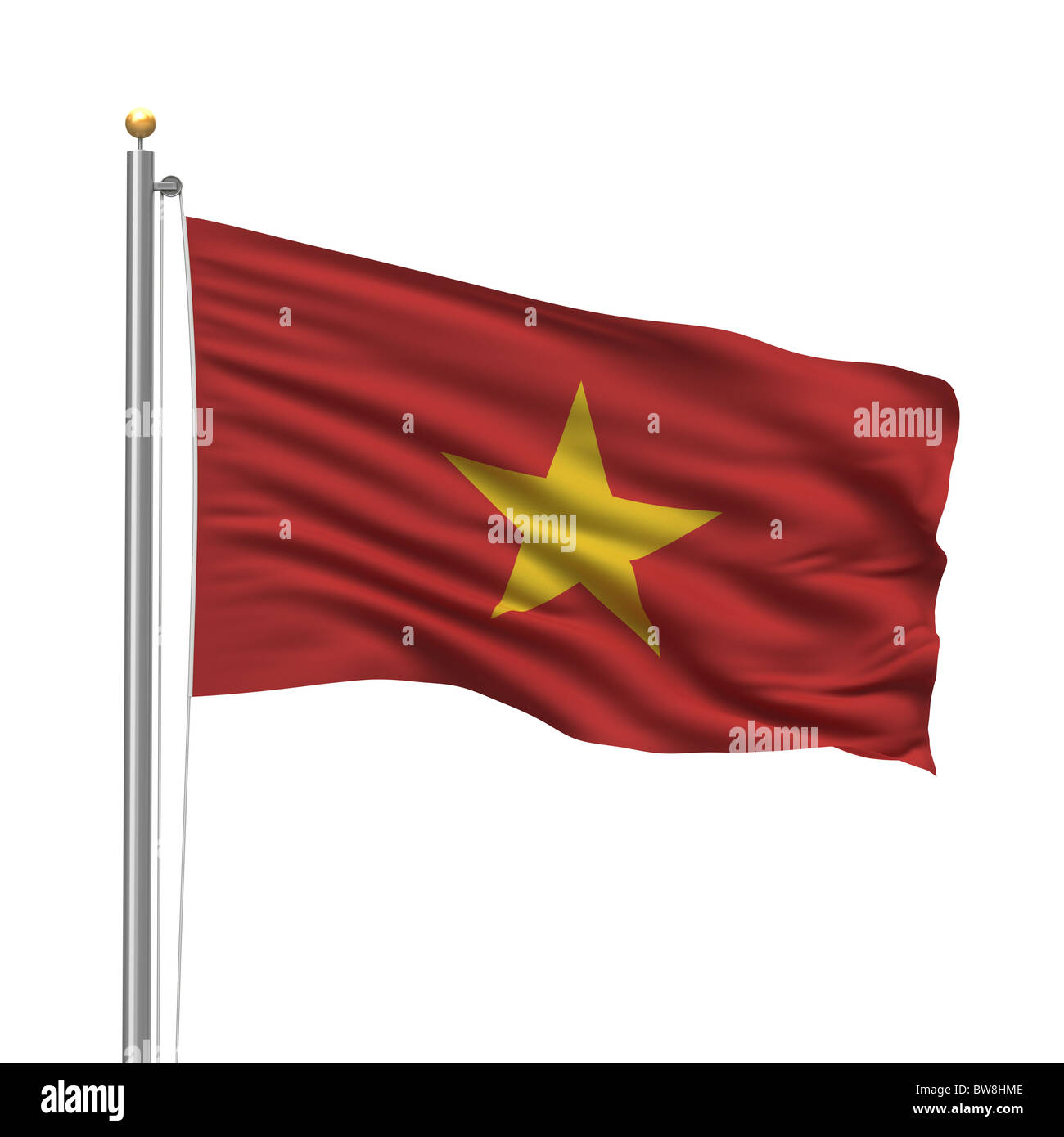 Bandiera del Vietnam Foto Stock