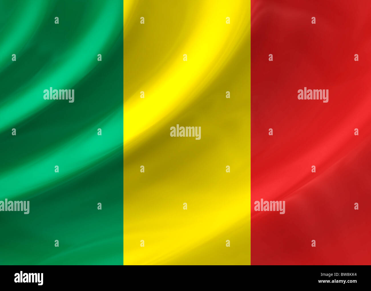 Bandiera del Mali Foto Stock