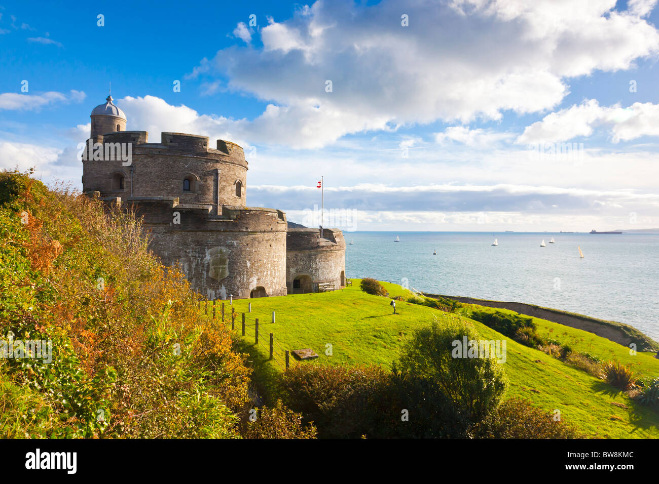 St Mawes Castello Cornwall Inghilterra Foto Stock