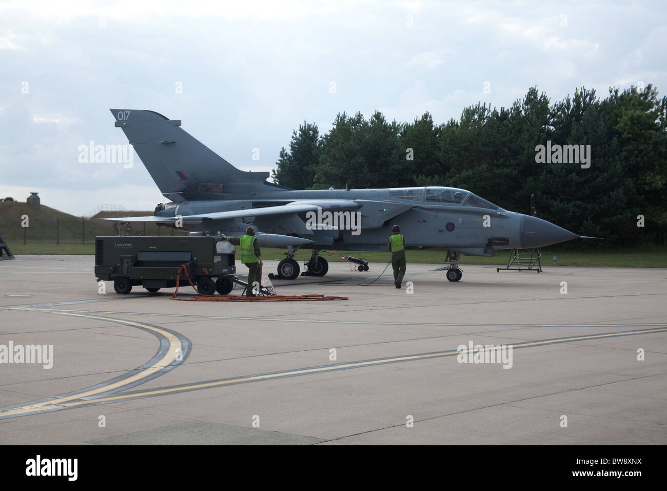 Il Tornado GR4 militari jet da combattimento aereo ,RAF Marham ,Norfolk, Inghilterra, Regno Unito. Foto Stock