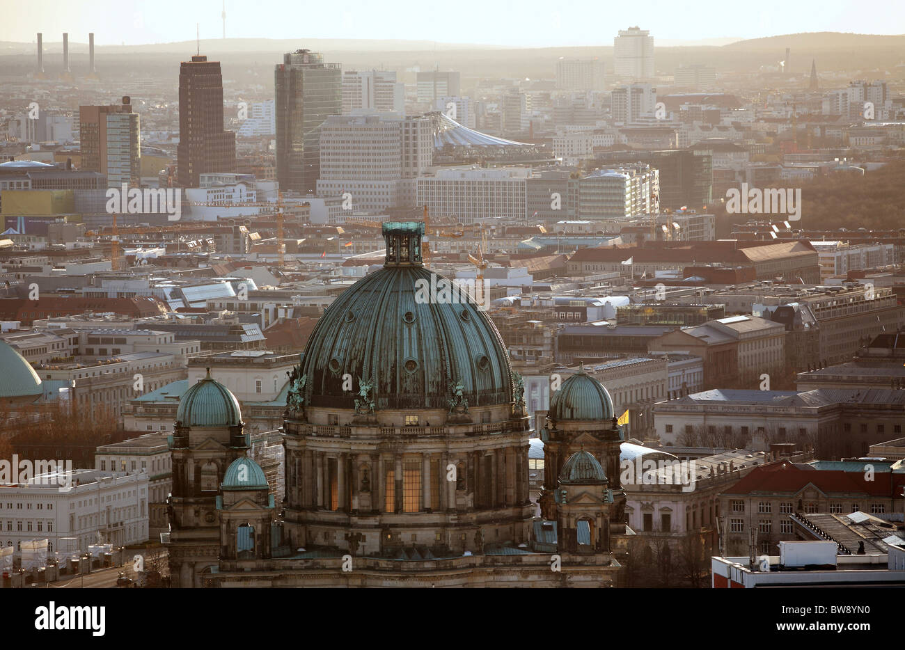 Panorama della città di Berlino, Germania Foto Stock