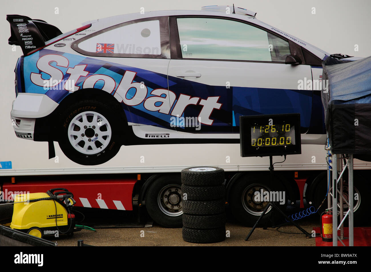 Stobart motor sport truck rally team transport Foto Stock