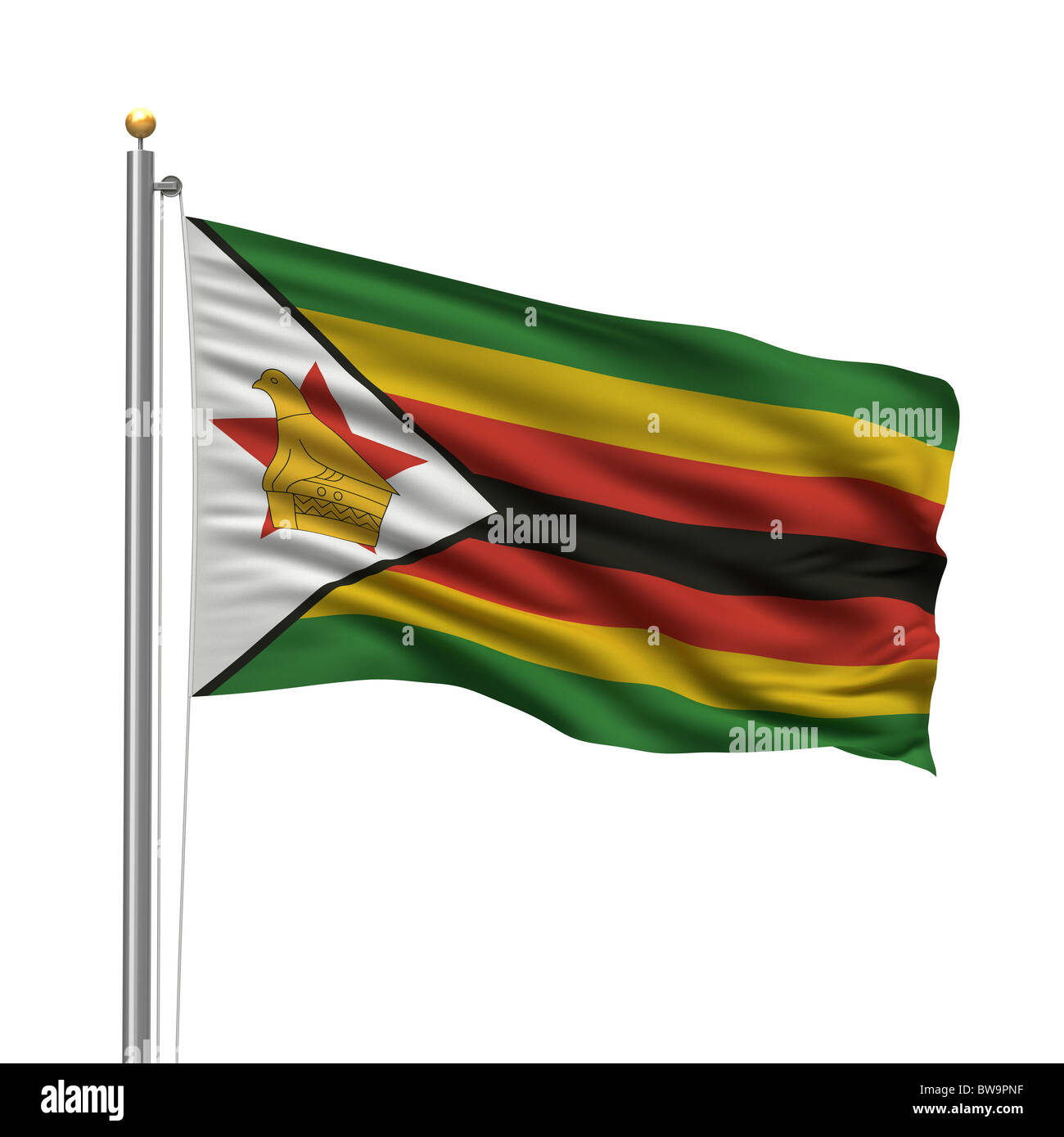 Bandiera dello Zimbabwe Foto Stock