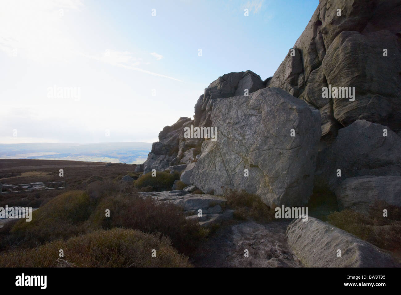 Immagini sgranate e da Simon del posto di guida. Wharfedale, North Yorkshire Foto Stock