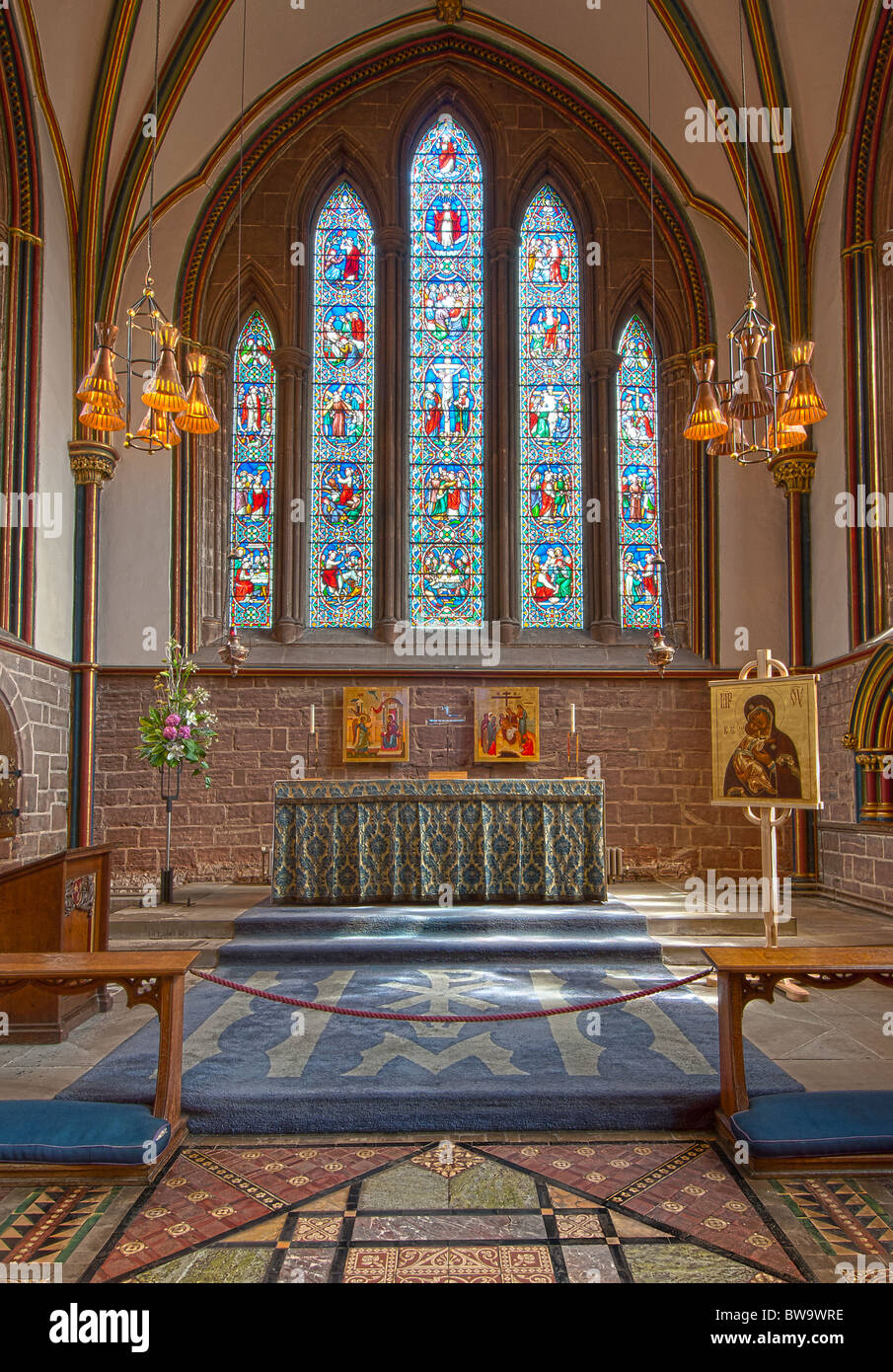 Signora cappella a Chester Cathedral Foto Stock