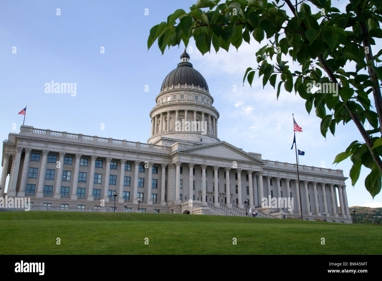 La Utah State Capitol Building si trova sul colle del Campidoglio in Salt Lake City, Utah, Stati Uniti d'America. Foto Stock
