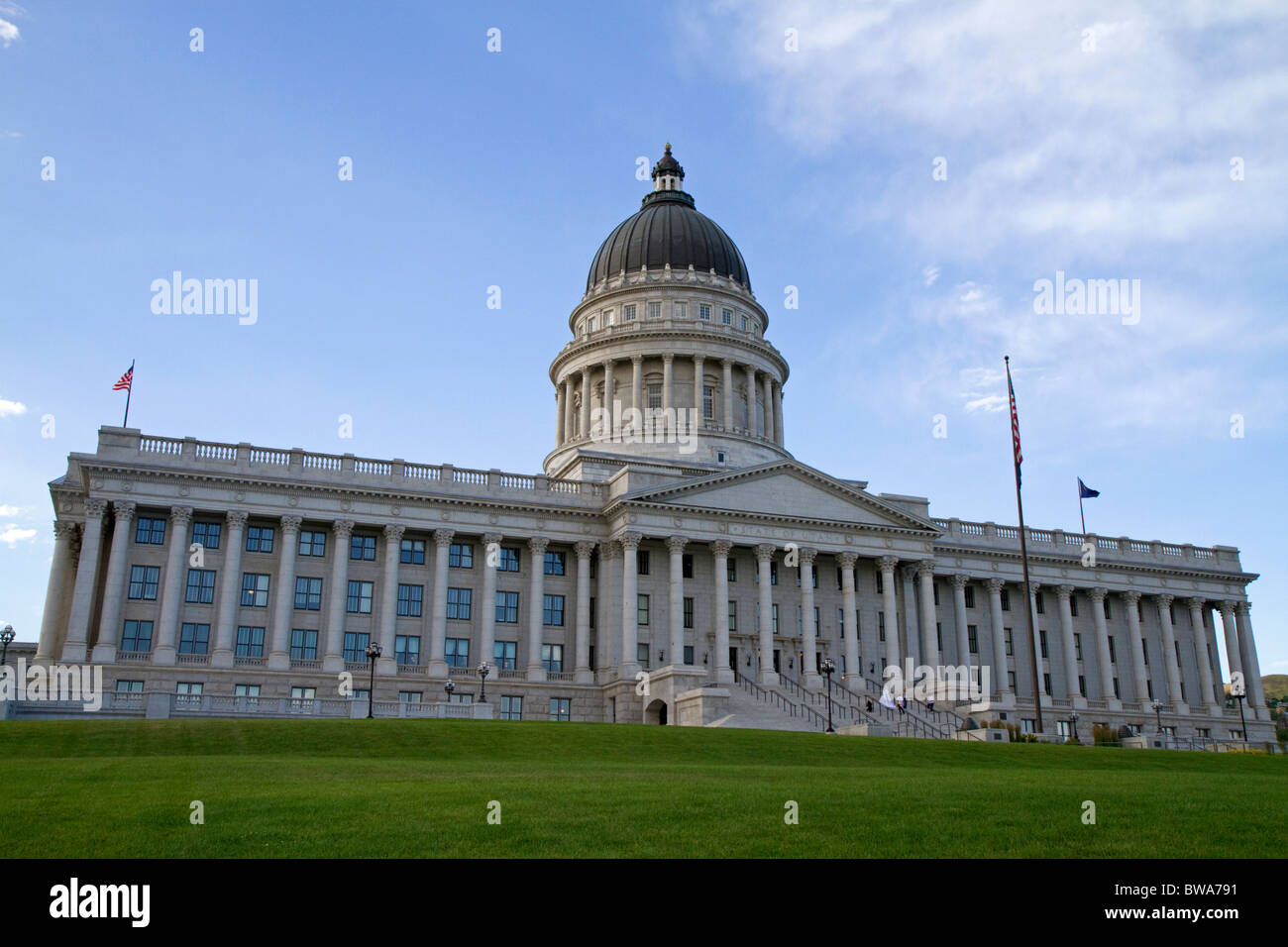 La Utah State Capitol Building si trova sul colle del Campidoglio in Salt Lake City, Utah, Stati Uniti d'America. Foto Stock