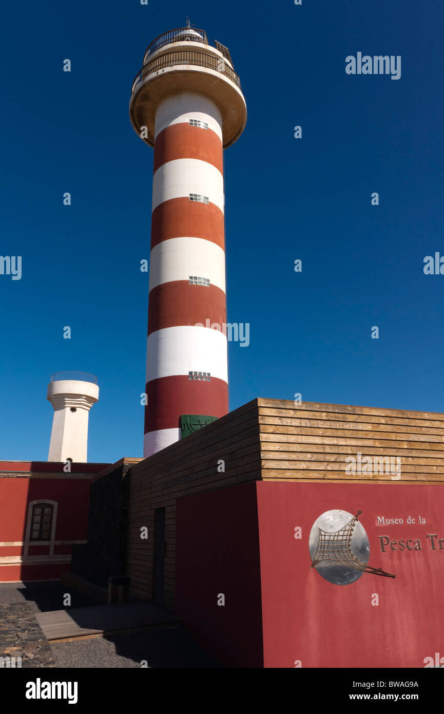 Fuerteventura Isole Canarie - El Cotillo Toston faro, con il museo della pesca. Foto Stock