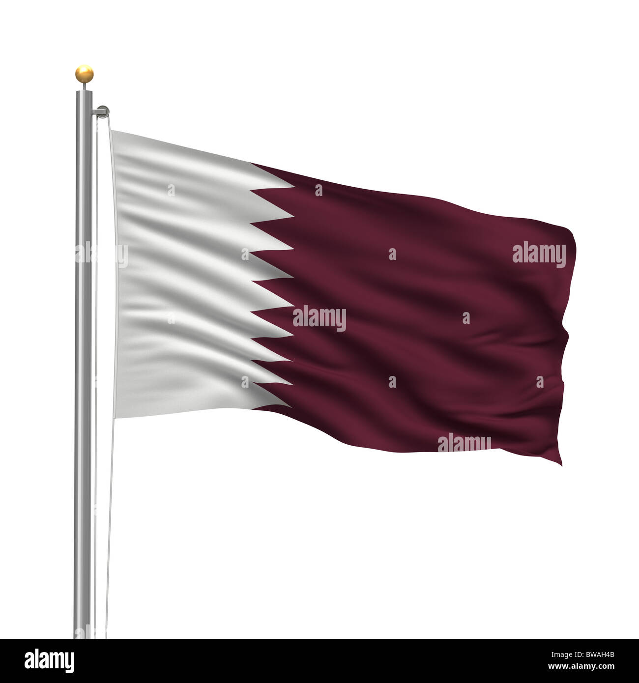 Bandiera del Qatar Foto Stock