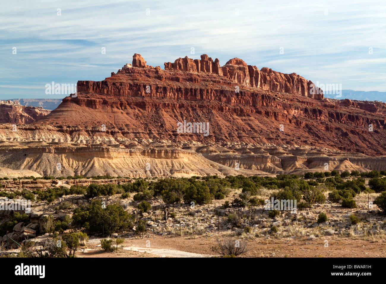 Formazione di arenaria in Black Dragon Canyon appena fuori la Interstate 70 in Eastern Utah, Stati Uniti d'America Foto Stock