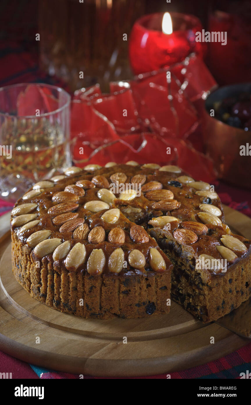 Torta di Dundee Scozia cibo tradizionale Foto Stock