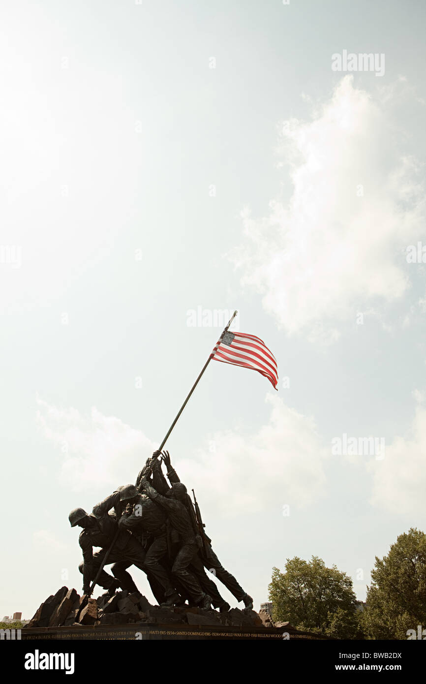 Marine Corps War Memorial, Arlington, Virginia, Stati Uniti d'America Foto Stock