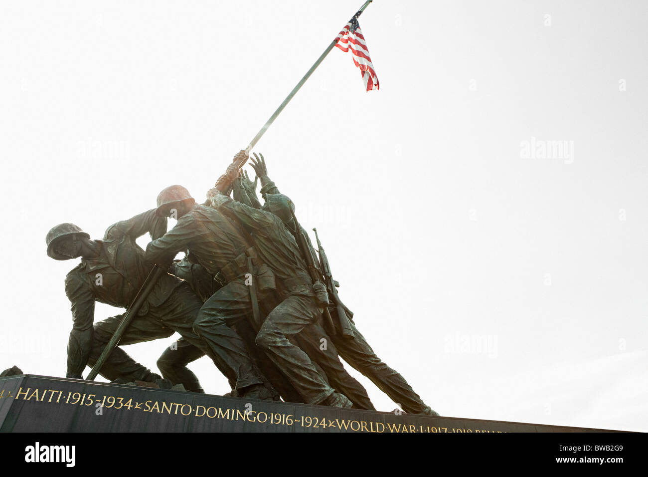 Marine Corps War Memorial, Arlington, Virginia, Stati Uniti d'America Foto Stock