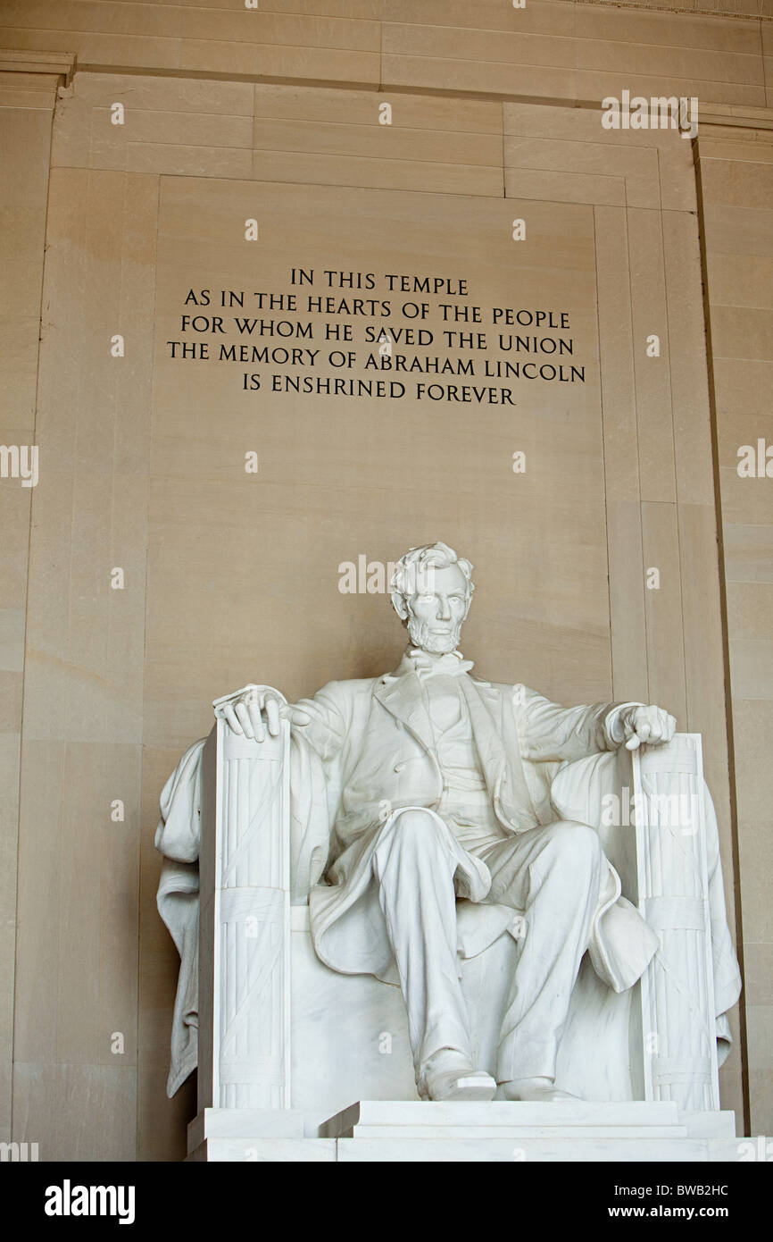 Il Lincoln Memorial, Washington DC, Stati Uniti d'America Foto Stock