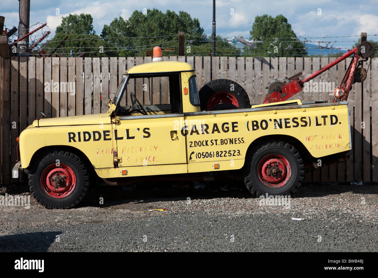 Landrover come carrello di traino Foto Stock