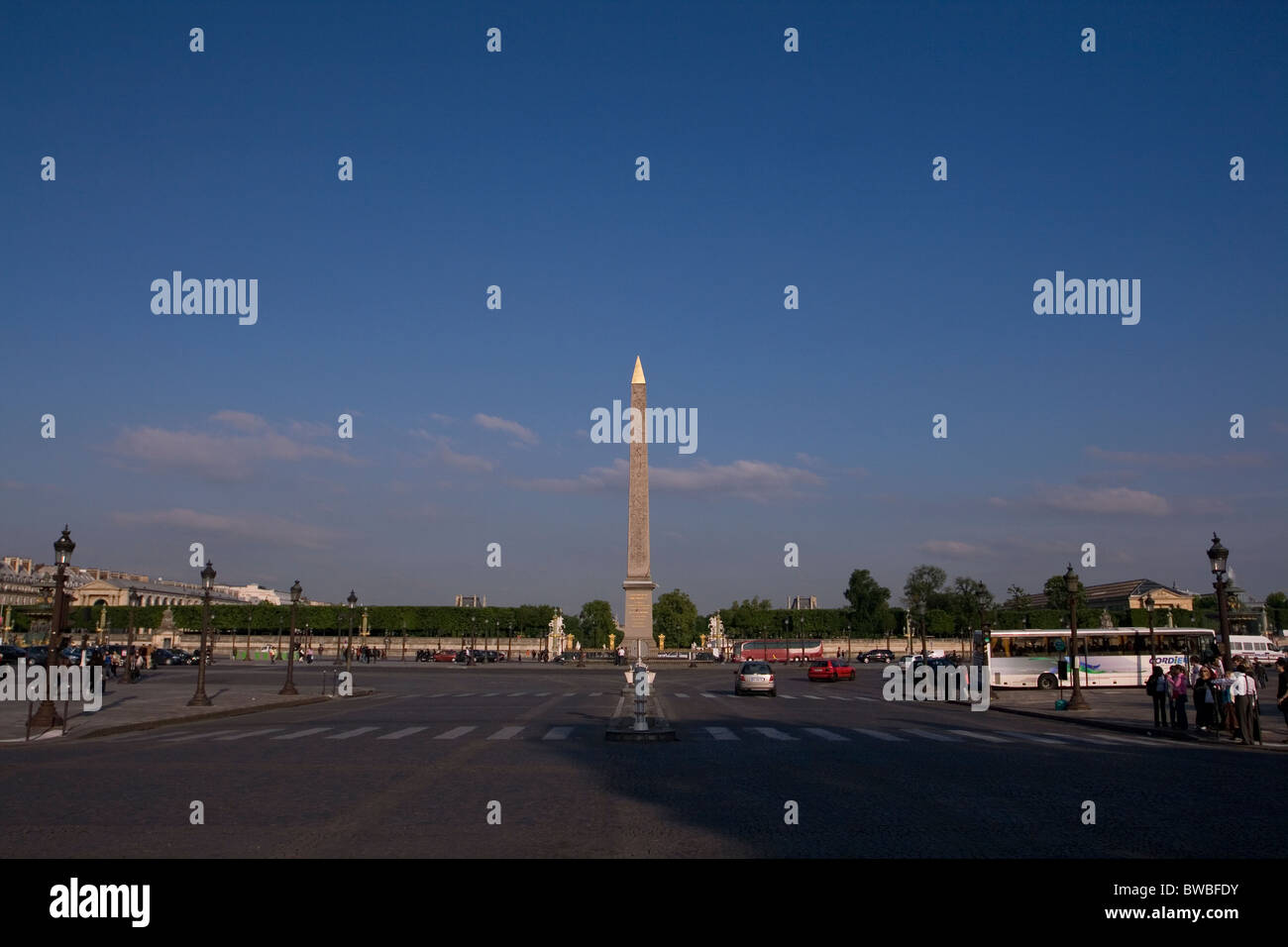 Obelisco Egiziano sulla place de la Concorde Foto Stock