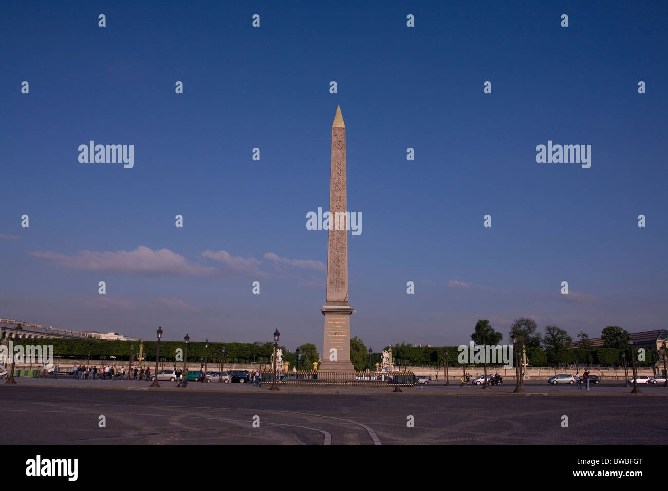 Obelisco Egiziano a place de la Concorde Foto Stock