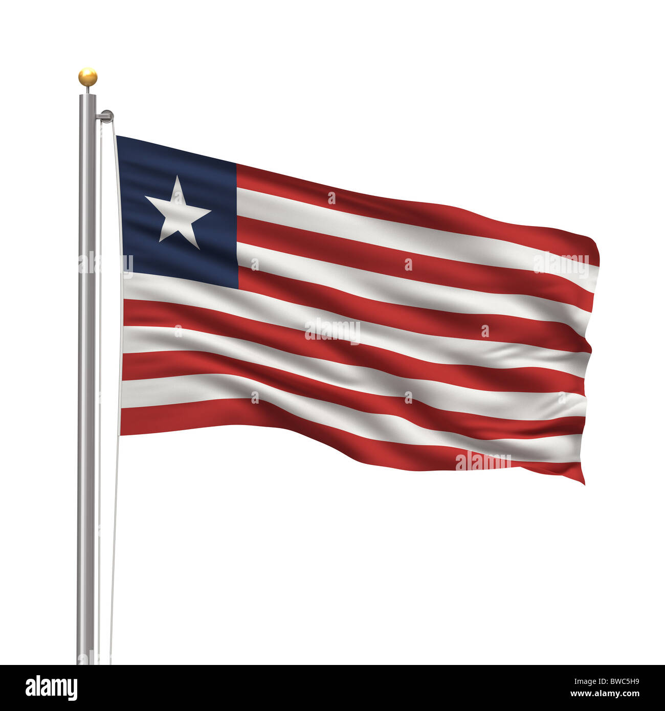 Bandiera della Liberia Foto Stock