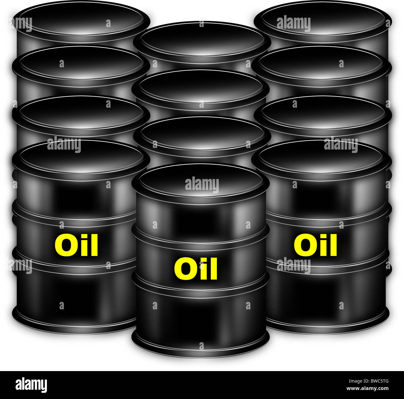 Rappresentazione grafica della capacità nero con olio Foto Stock