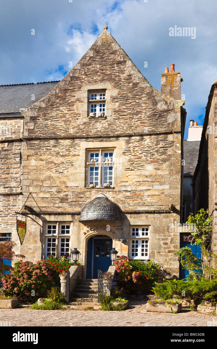 Casa medioevale in Rochefort en Terre, Morbihan, in Bretagna, Francia Europa Foto Stock