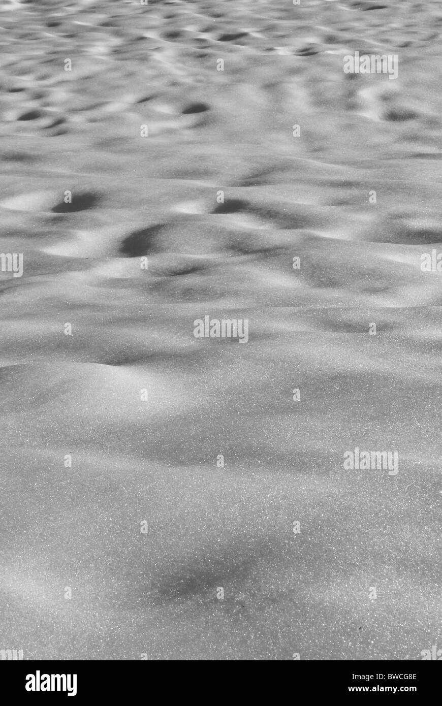 Texture di neve bianco puro e morbido Foto Stock