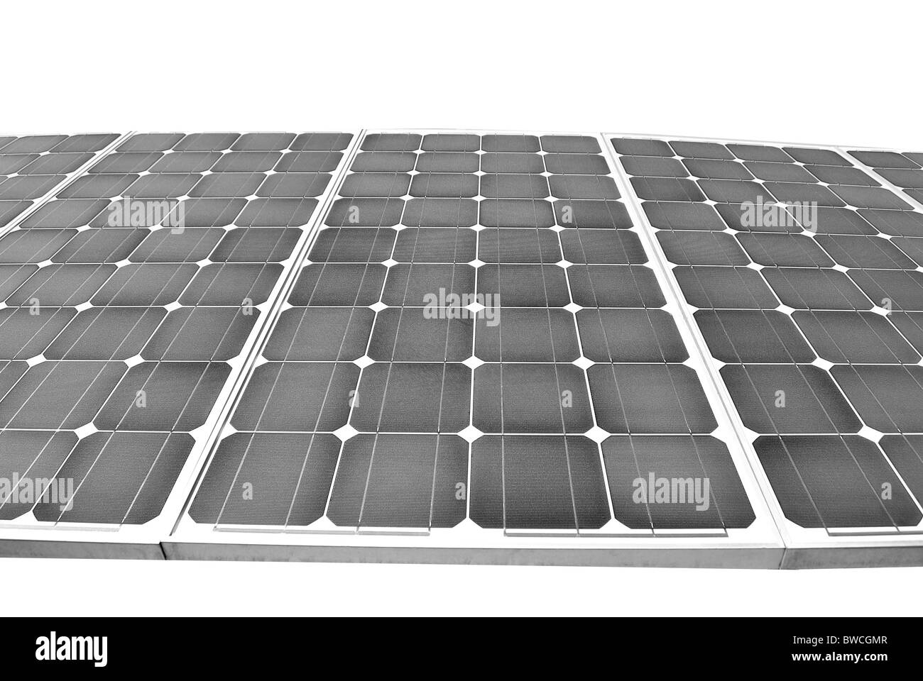 Pannello solare per la produzione di energia economia verde Foto Stock